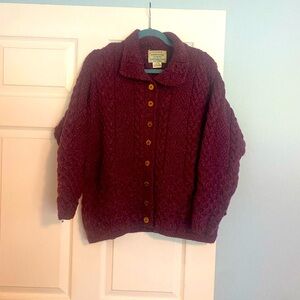 Irish made pure 100% merino wool cardigan